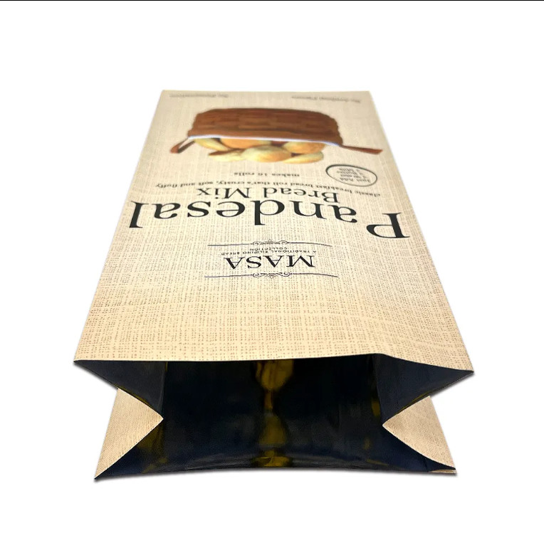 Plastic Packaging Bag Food Grade Custom Printing Side Gusset Bag For Bread Mix Packaging Bag
