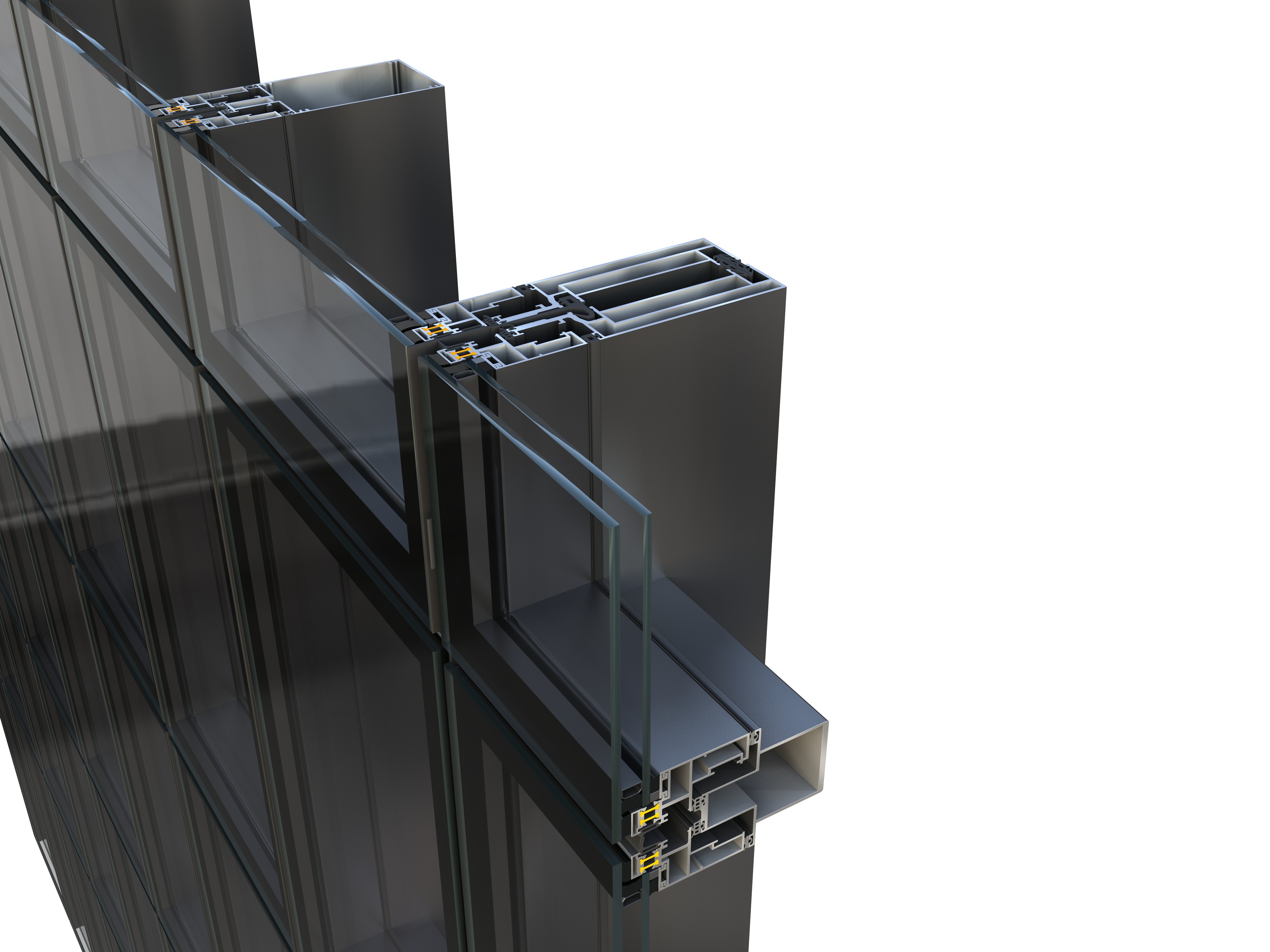 Facade Large Aluminum Profiles For Structural Glazing Curtain Wall