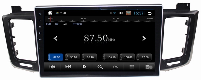 Ouchaungbo Toyota RAV4 2013 10.1 inch big sceen gps radio head unit support 4 core BT sterering wheel control