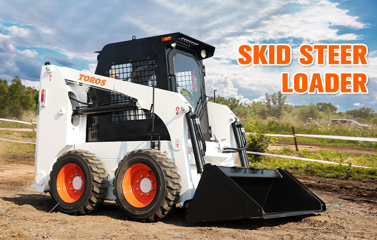 Road Maintenance Small Track Skid Steer Loader With 4 In 1 Bucket