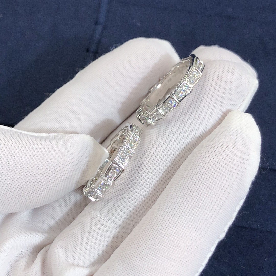 Elegant Customized 18K Gold Serpenti Viper Ring Diamond Ring Yellow Gold White Gold