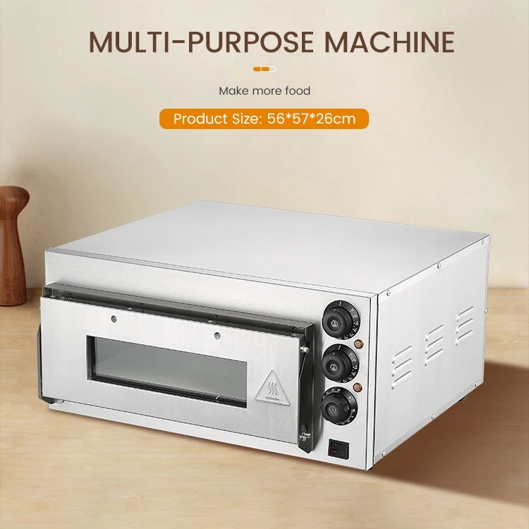 Stainless Steel Electric Pizza Baking Oven Double Deck for Household and Restaurant