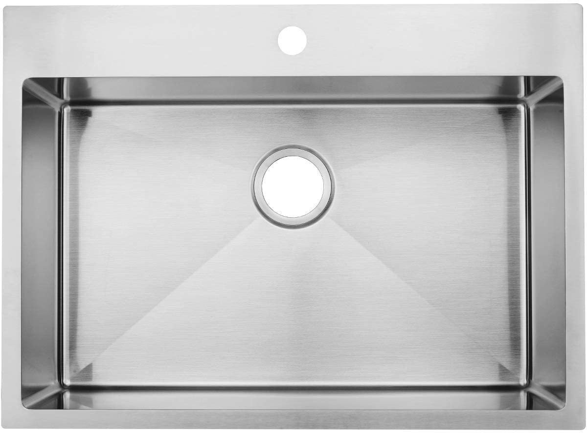 R19 Top Mount 304 Stainless Steel Single Bowl Kitchen Sink