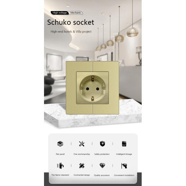 Smart Laffey Schuko Outlet Sockets Plastic Module For Home / Hotel