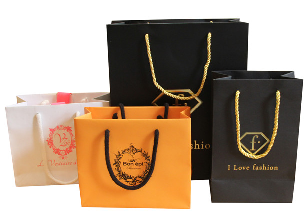 Luxury Shopping Paper Bags with Your Own Logo Printing Paper Bags