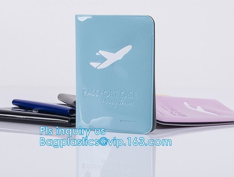 Promotional Customized color PVC travel Passport Cover, Ticket Holder Travel Plastic Pvc Passport Cover, Eco-friendly pv