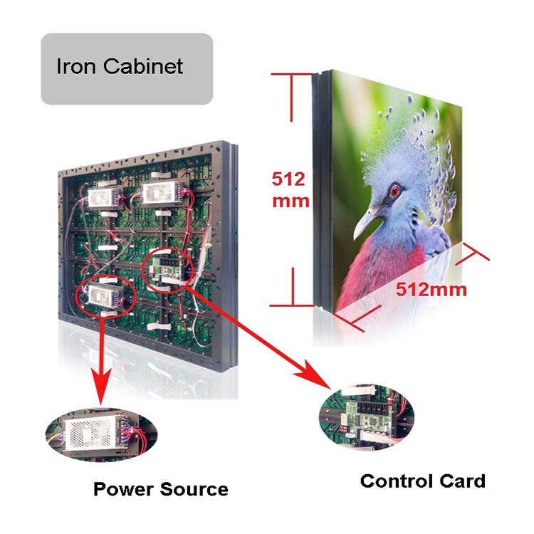 Custom Front Access Magnet Full Color P4mm Indoor Led Display