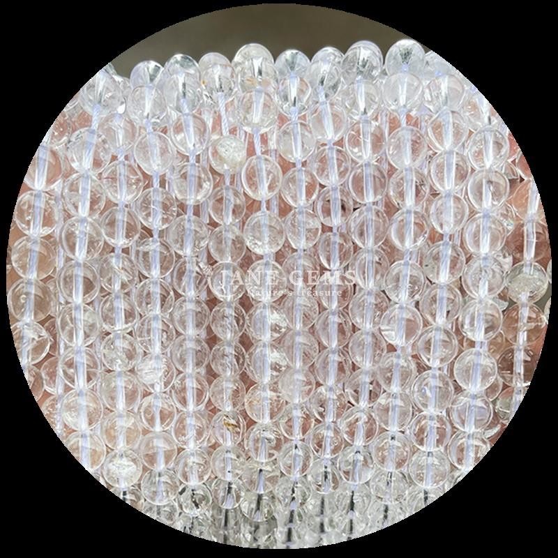 Natural Round Shape Gemstone Beads Clear Quartz Citrine Amethyst Loose Strands for DIY Jewelry
