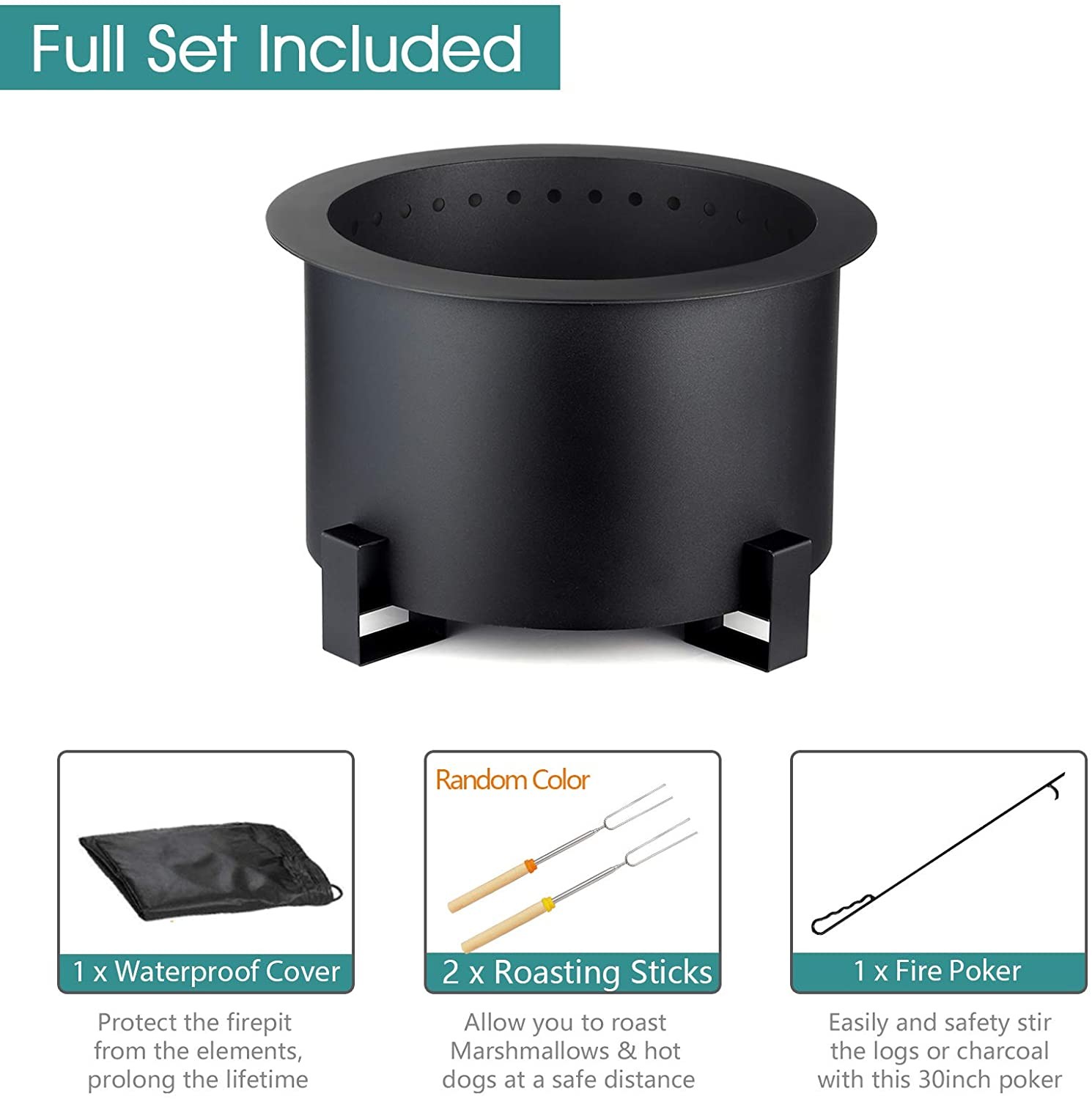 Smoke Free Wood Burning Fire Pit