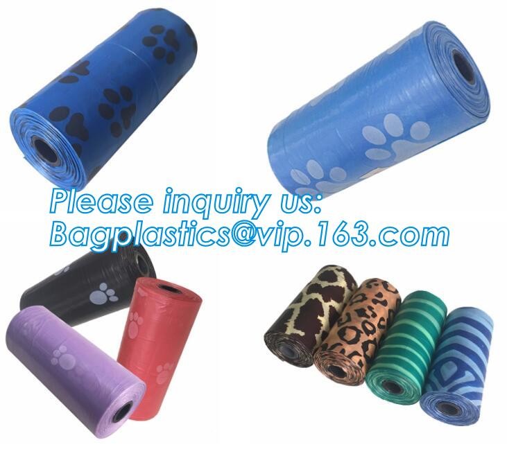 High Quality Eco-friendly Degradable Fashion With Printing Doggy Pet Dog Waste Poop Bags, Eco friendly pet dog waste poo