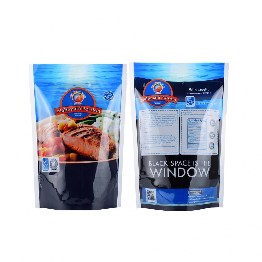 Recycle Snack Packaging Bags 150mm Full Tap Zipper Stand Up Food Pouch With Euro Hole