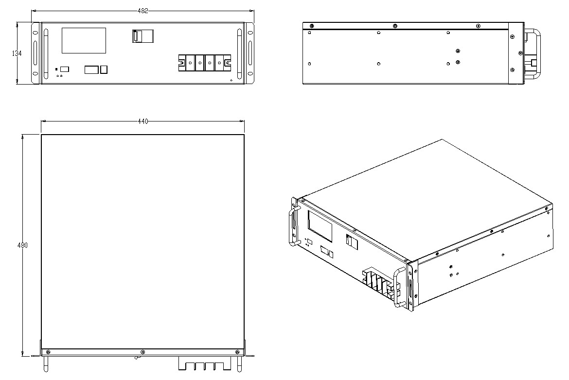 Rack-mounted LiFePO4 Battery Battery Management System (BMS) Telecom Base Stations Reliable Power
