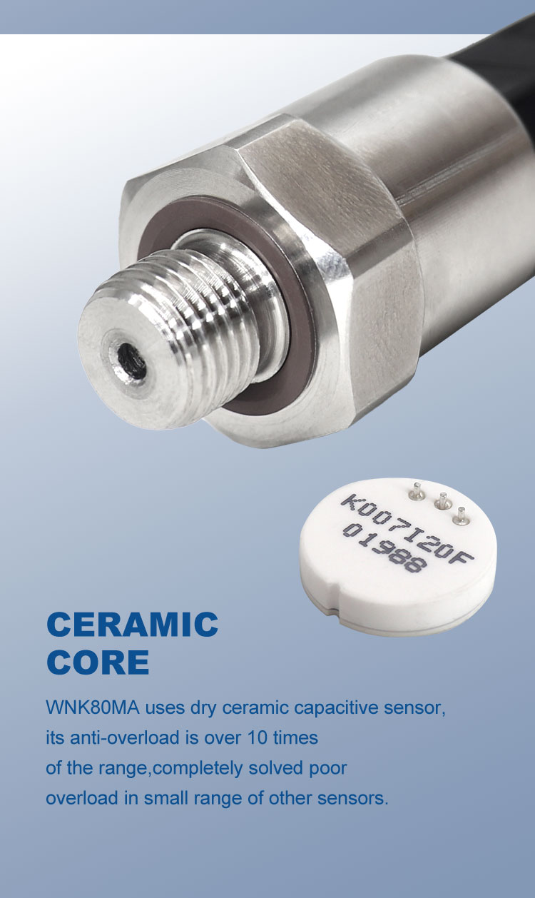 Compact Air Pressure Transmitter 4-20mA For Liquid Gas Steam