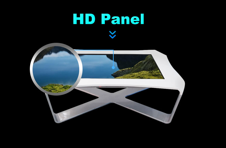 Multi media waterproof interactive multi touch table for dining hall
