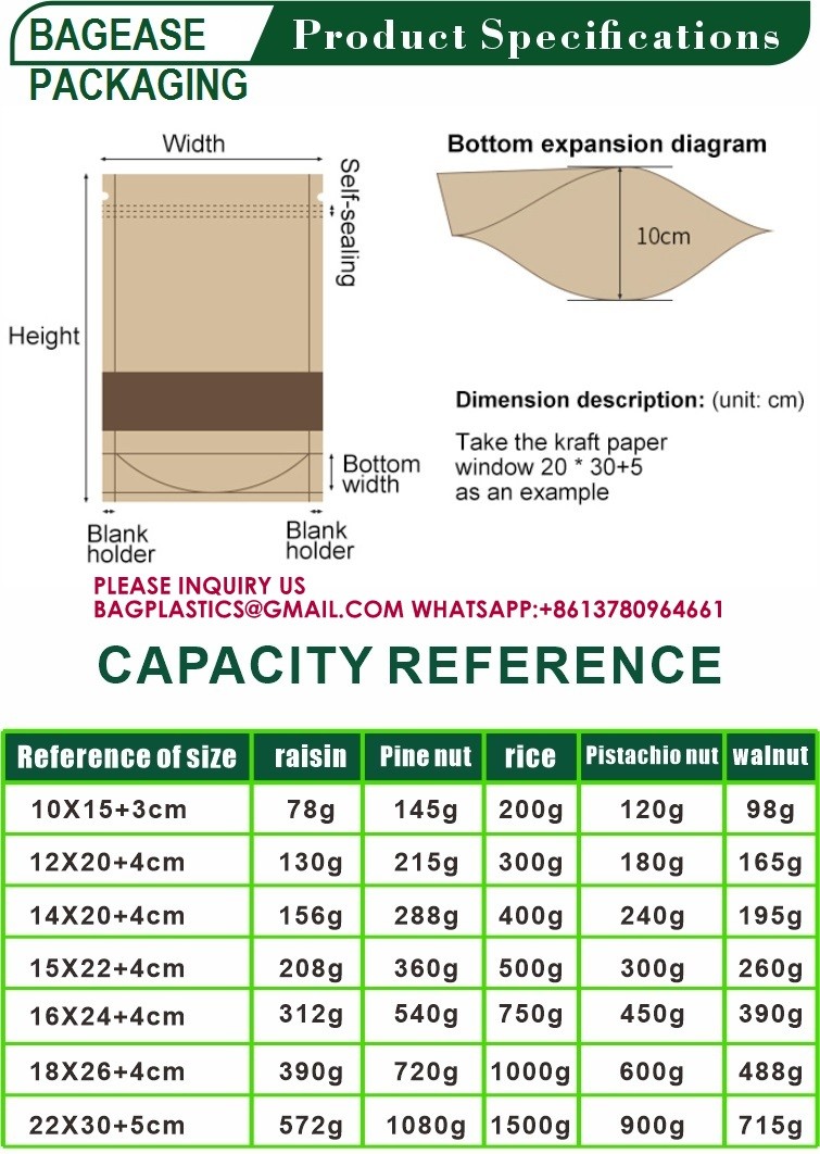 Ecofriendly Zipper Lock Stand Up Bag Sealed EasyTear Food Bag Reusable Candy Snack Bag