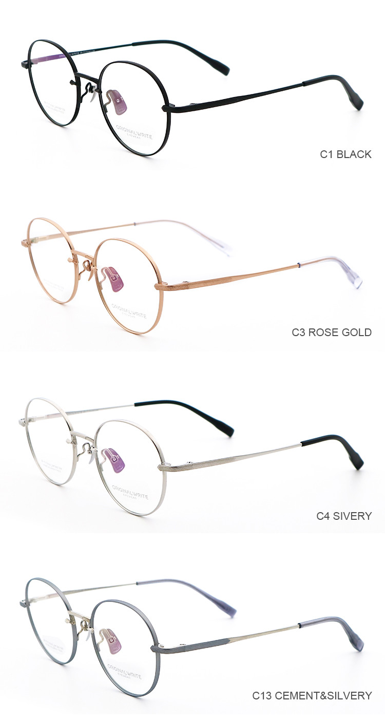 Ultralight Full-Rim Super Elastic Pure Titanium Material Glasses Mens Ladies