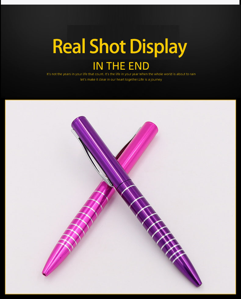 Promotional Twist-type Metal Ballpoint Pens With Blue Ink 1.0mm Advertising Office Gift Pen