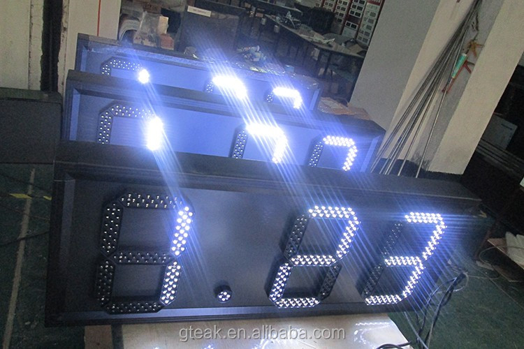 double sides digits led 7seg 12inch led gas price sign