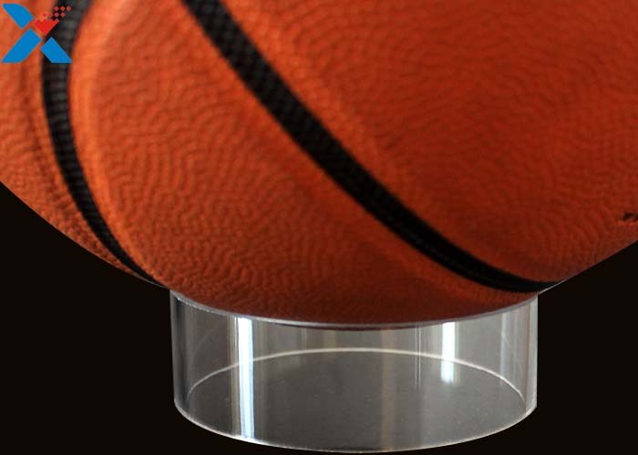 Round Acrylic Ball Display Stand , Basketball Football Sports Ball Display Rack