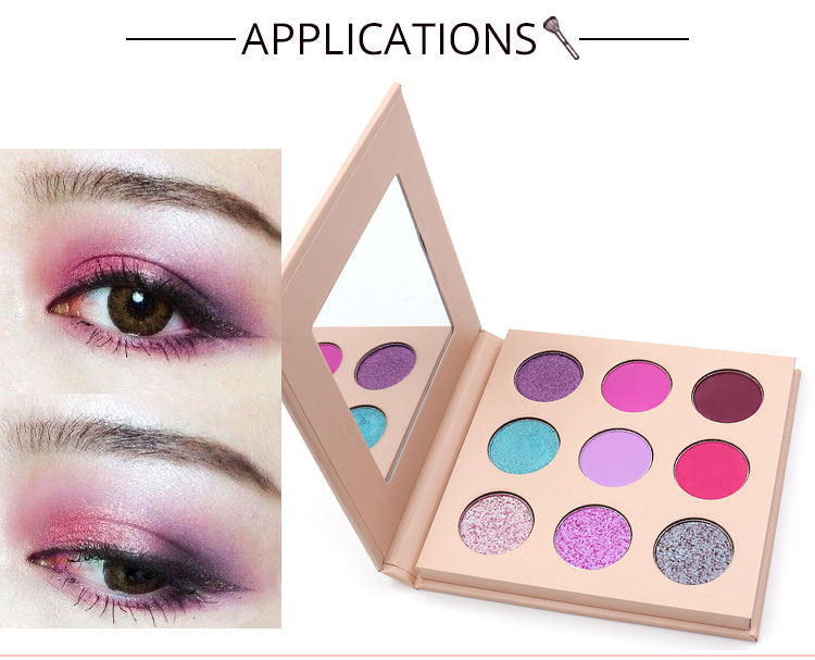 Custom your brand eyeshadow palette private label makeup palette 9 colors
