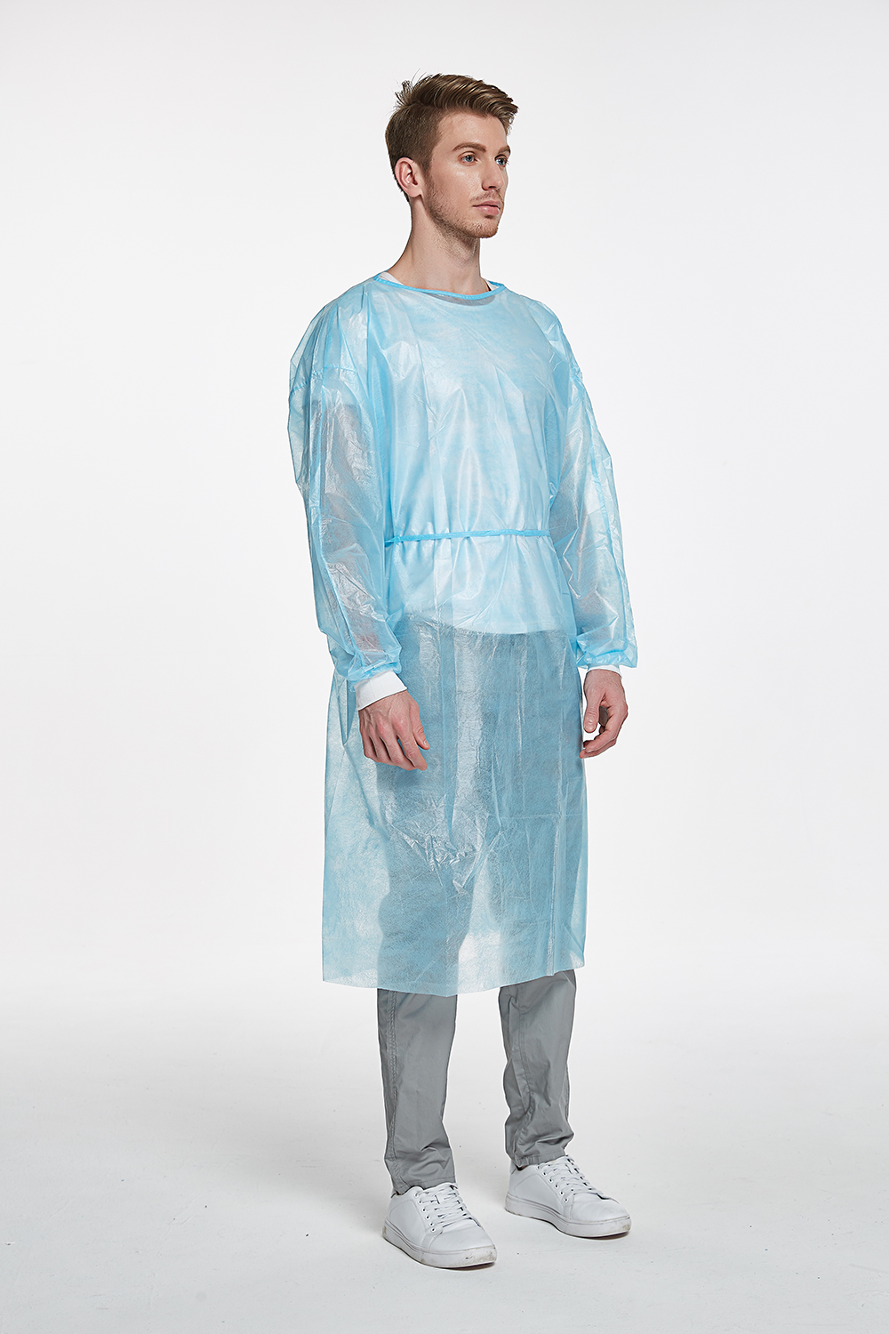 PP PE SMS CPE Disposable Surgical Gowns Level 1 2 3 Isolation Gown With Knitted Cuff