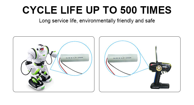 Customized 2.4v Nicd Rechargeable Battery Pack Ni-Cd SC Size