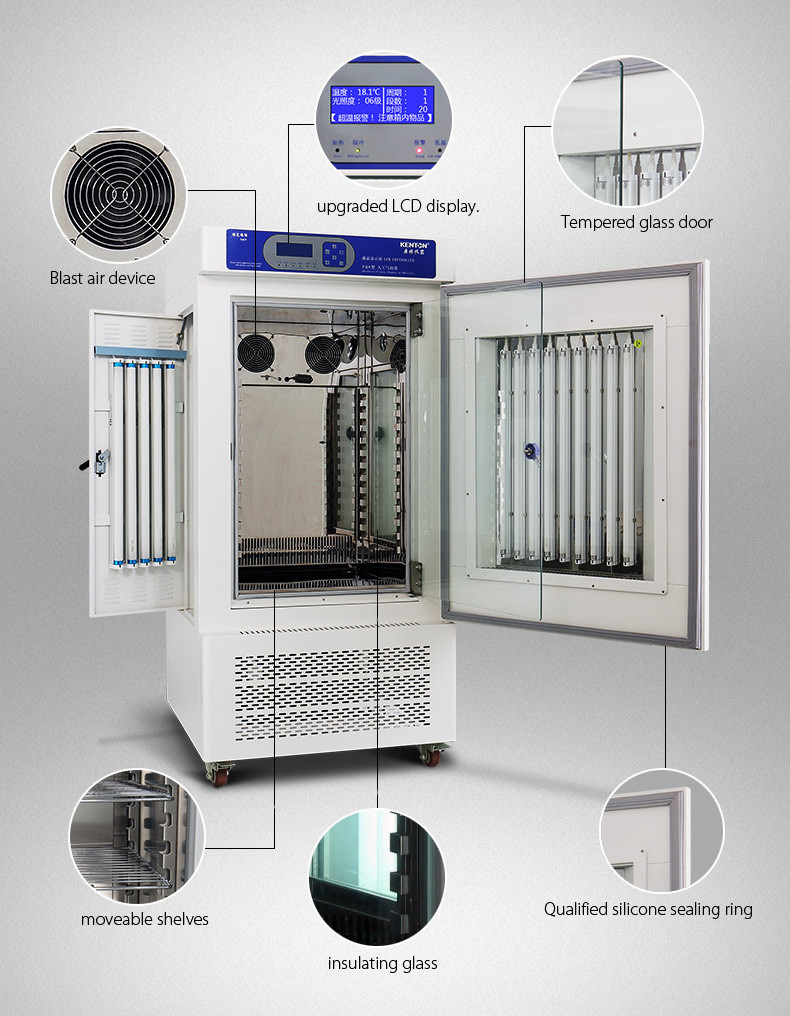 Lighting Climatic Incubator Plant Growth 5000LX Temperature And Humidity Chamber