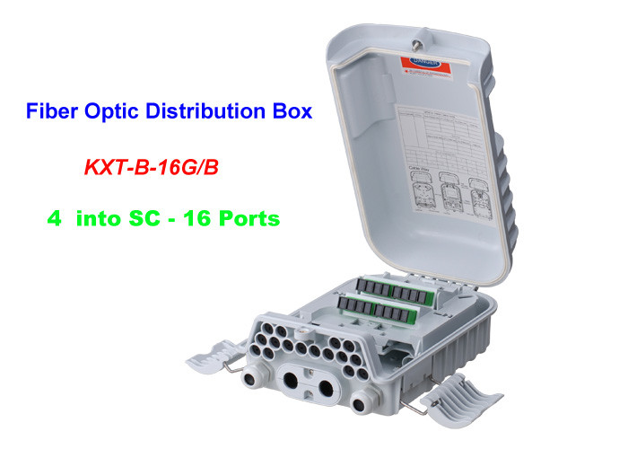 16 ~ 96 Cores FTTH Fiber Optic Distribution Box 4 into SC 16 Ports Wall mounting Holding pole