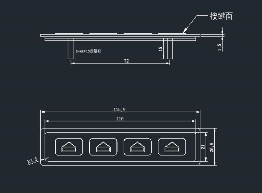 Shockproof Function Button On Keyboard 304 Stainless Steel Anti Drilling