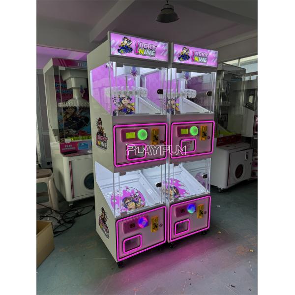 Hot Sale Probability Controllable Amusement 2 in 1 Lucky Nine Mini 24 Clip Prize Clamp and Capsule Ball Gift Game Machine