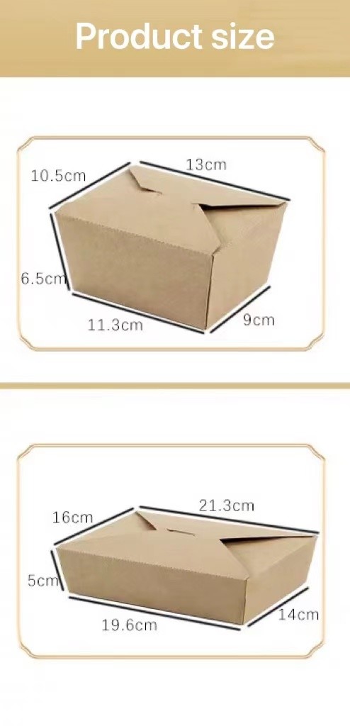 CMYK Pantone Kraft Pasta Salad Box OEM ODM Disposable Paper Lunch Box