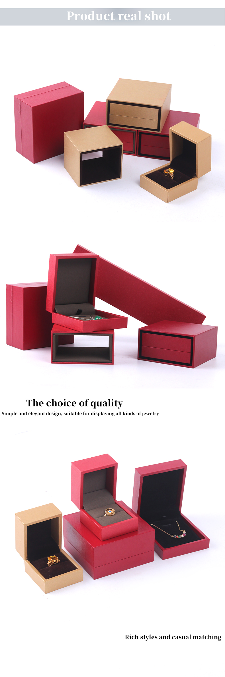 Custom Logo Paper Jewelry Packaging Box for Bracelet Necklace Storage 5.5*4.5*3.5