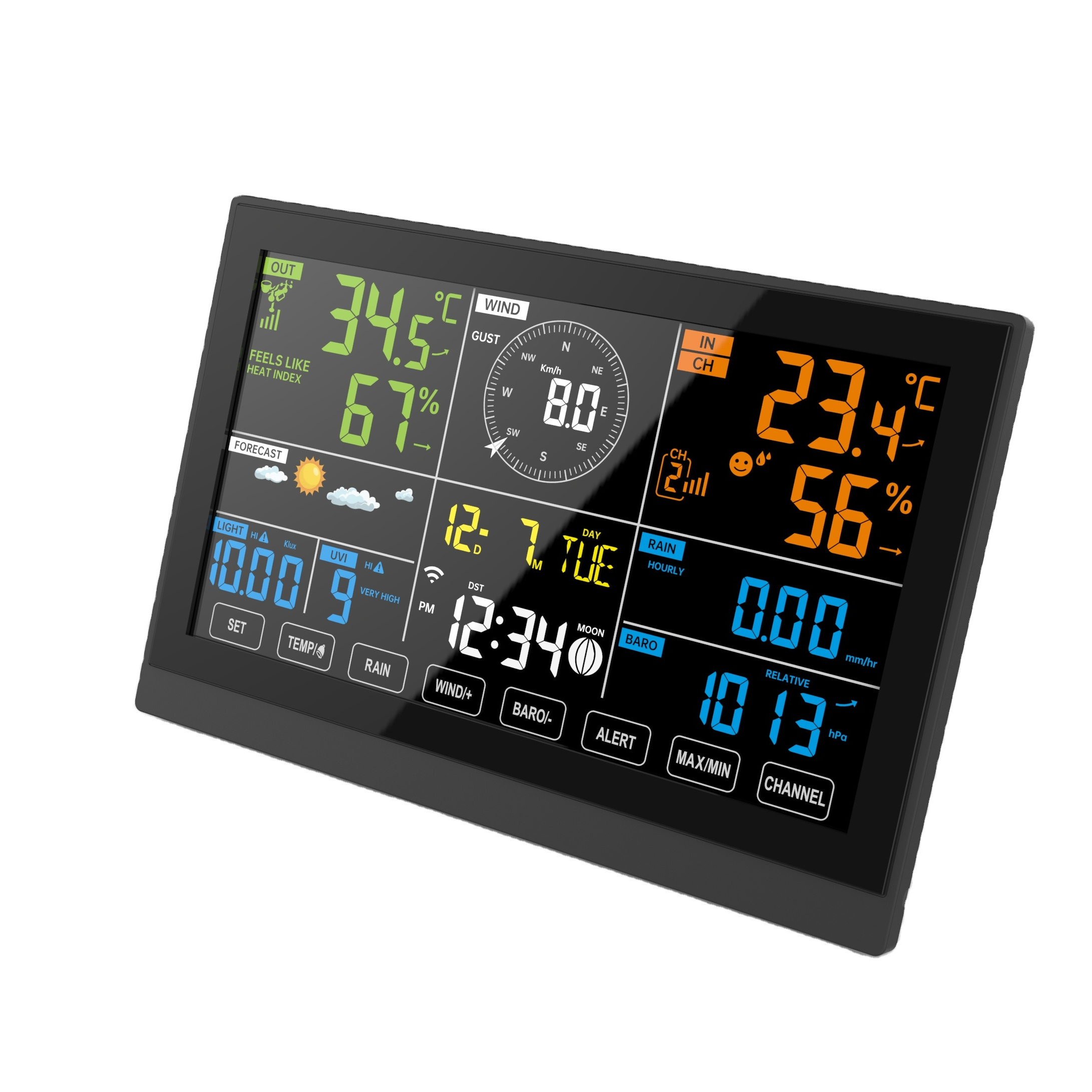 LCD Display Wireless Automatic Weather Station Wireless Forecast Station For Forecasting