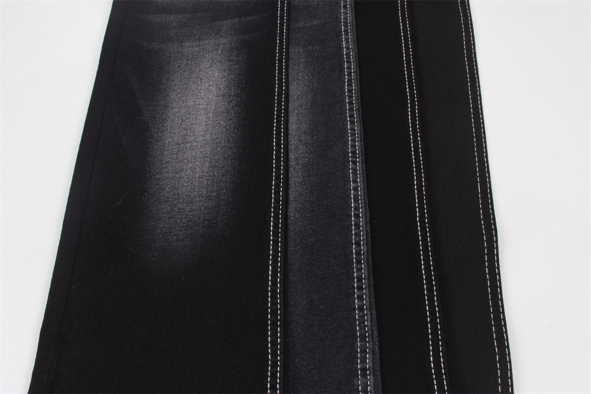 356gsm 10.5Oz Stretch Denim Fabric Black Color 3/1 Right Hand Twill