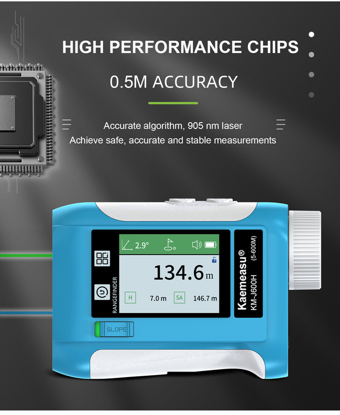 kaemeasu Multifunctional Laser Rangefinder Data Broadcast Golf Range Finder Telescope J800