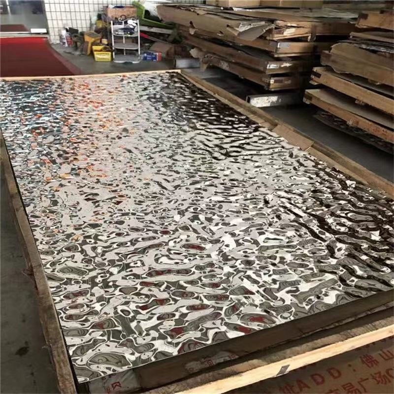 Stainless Steel 4X8FT Water Ripple Metal Sheet For Ceiling Wall