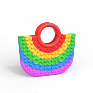 China Fashionable Colorful Silicone Rubber Toy Handbag For Girls Gift on sale