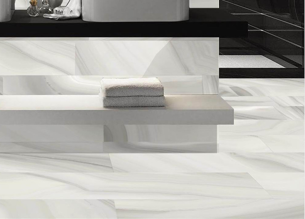 Modern Glazed Digital Polished Marble Look Porcelain Tile / Ceramic Floor Tile