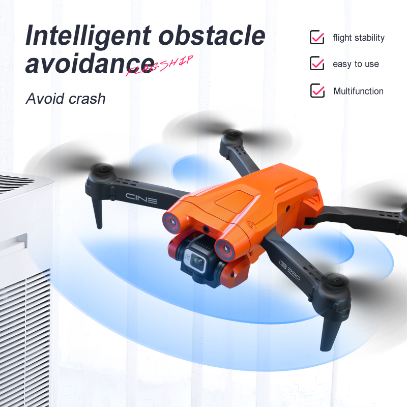 Hand Control I3 Pro Drone 4k HD Dual Camera Foldable Quadcopter with Optical Flow Positioning Maximum Flight Time 10-20min