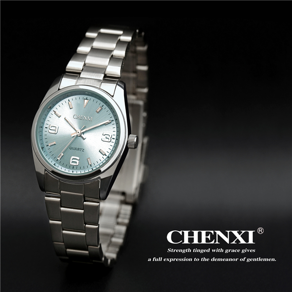 Fashion Ladies Watches Sapphire Glass Case Stainless Steel Watches Man Men's Quartz Watch