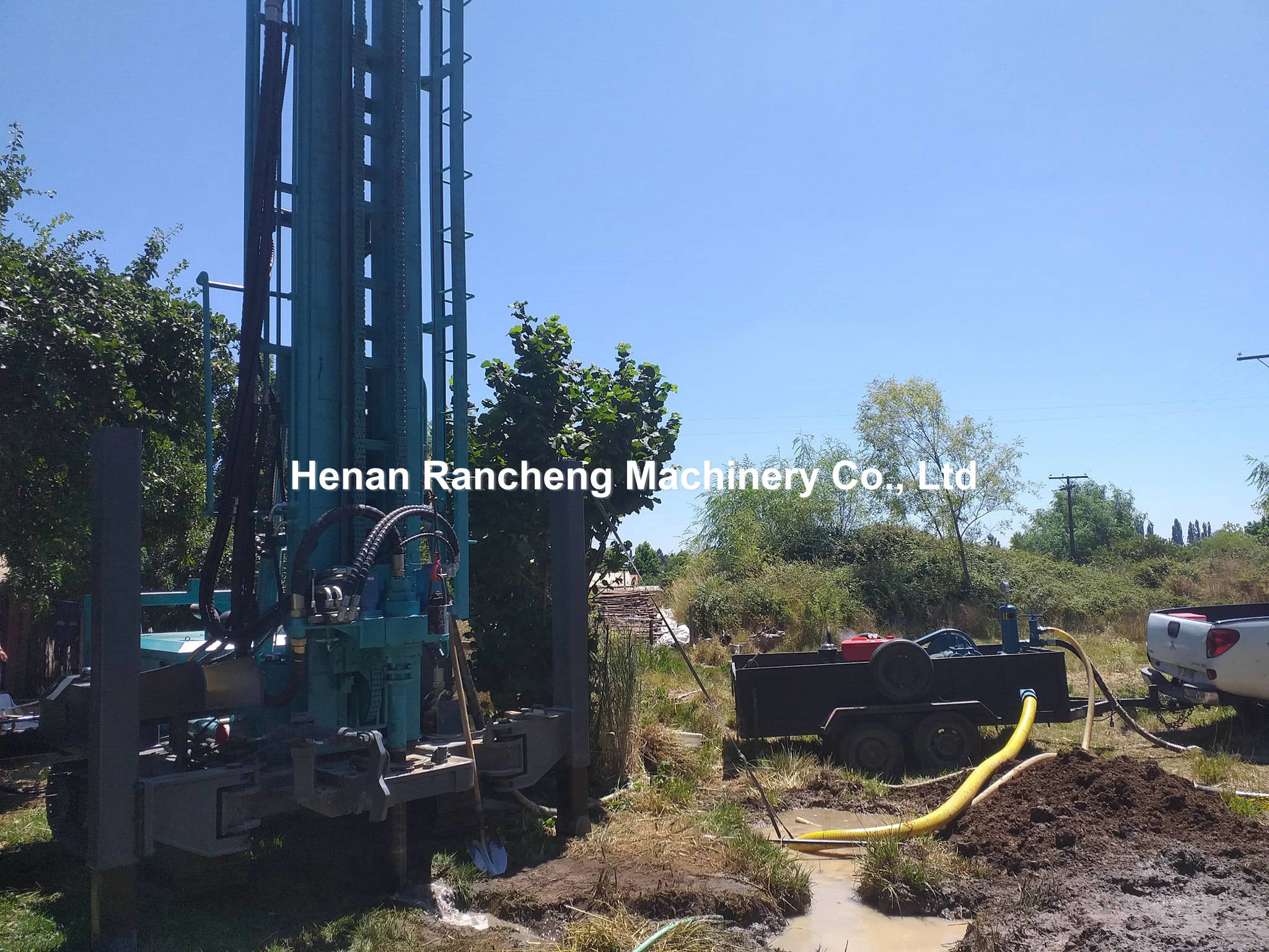 280m Bore Depth Hydraulic Crawler Water Well Drilling Rig 70KW Yuchai Engine