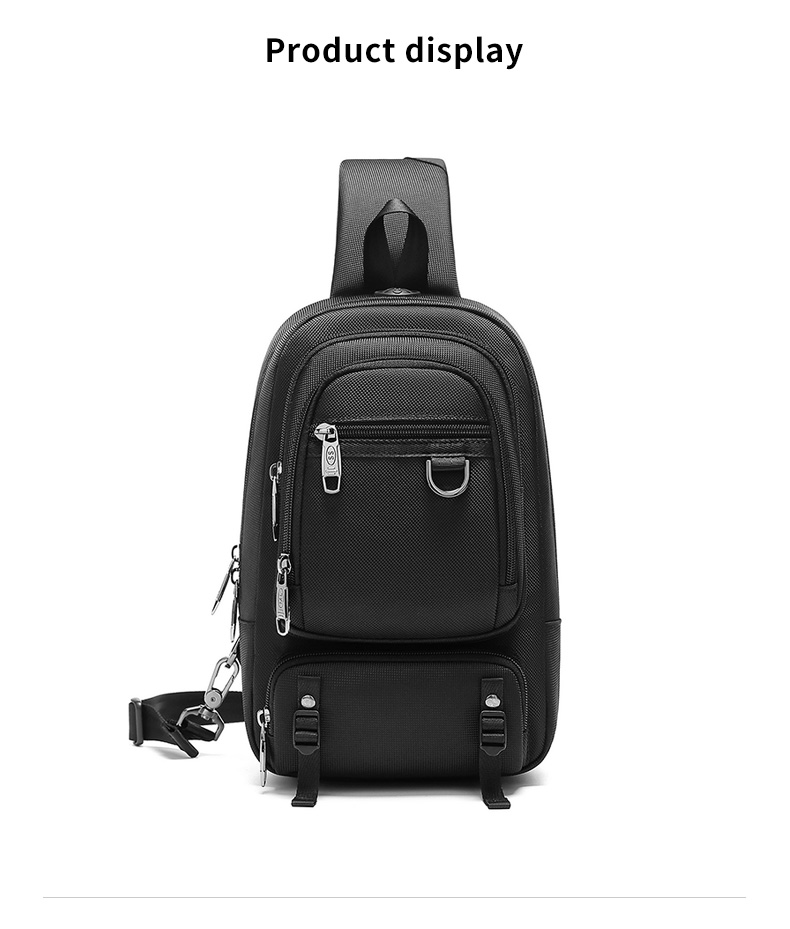 Travel One Shoulder Backpack Mens Sling Bag Preppy Style Dismountable