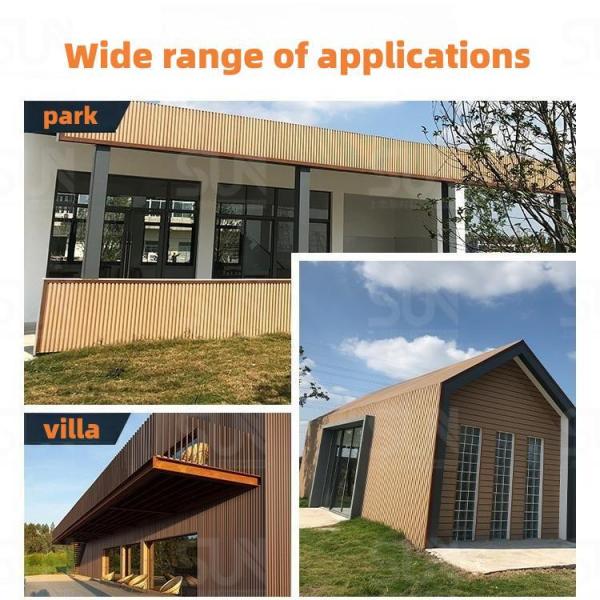 Modern Damask Design Style Exterior Outdoor WPC Wall Panel Panels for Siding Pattern