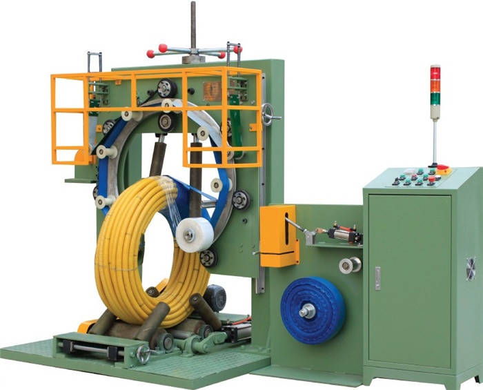 2.0kw Corrugated Coil Pipe Packing Machine Pipe Wrapping Machine
