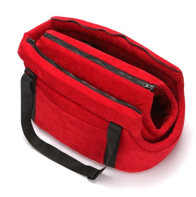Leisure Pet Carrier Bag Warm Windproof Flannelette / Sponge Material For Winter