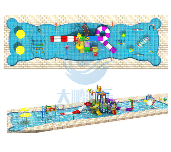 Children Backyard Spray Park 25 Sqm Mushroom Style With Water Fountain