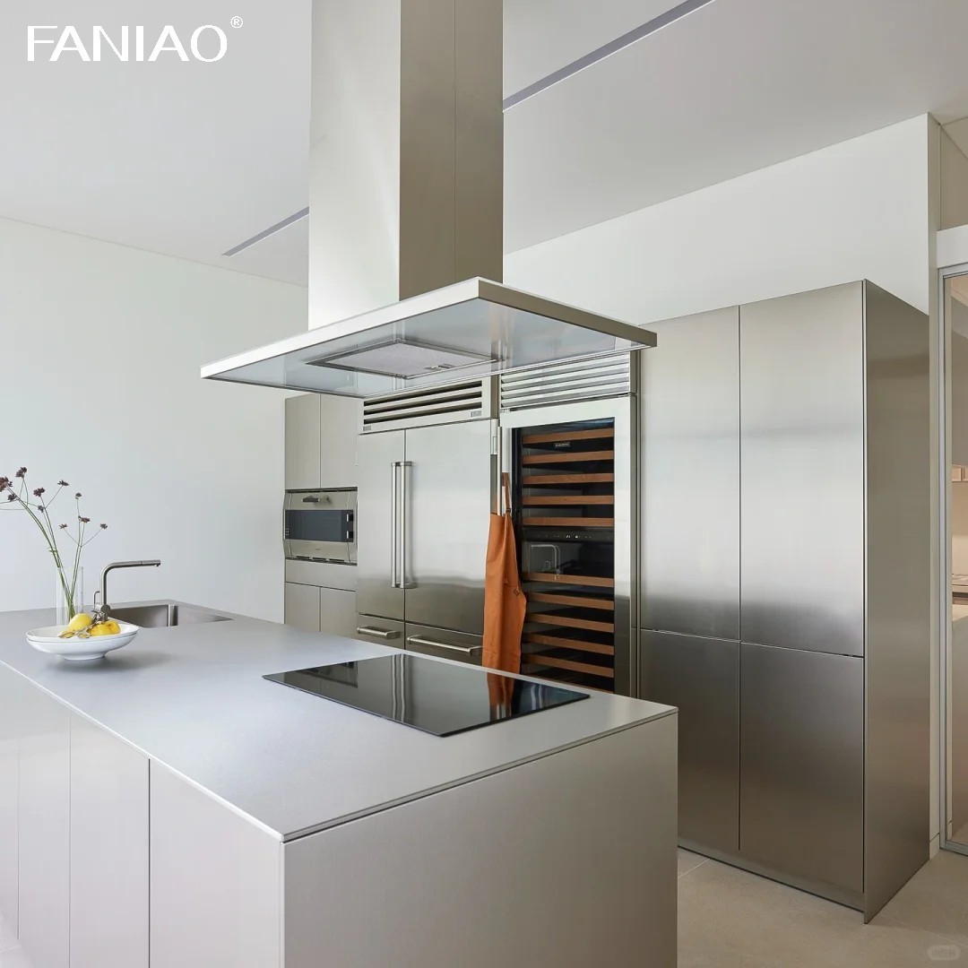 Wholesale Price 304 Stainless Steel Kitchen Cabinets Modern Wooden White High Gloss Kitchen Pantry Cabinet With Sink