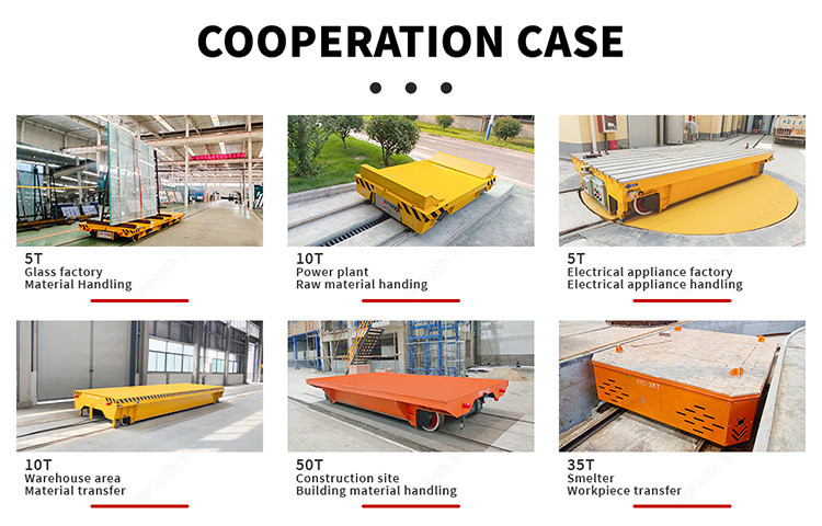 50t Handling Machine Parts Industrial Rail Battery Transfer Carts
