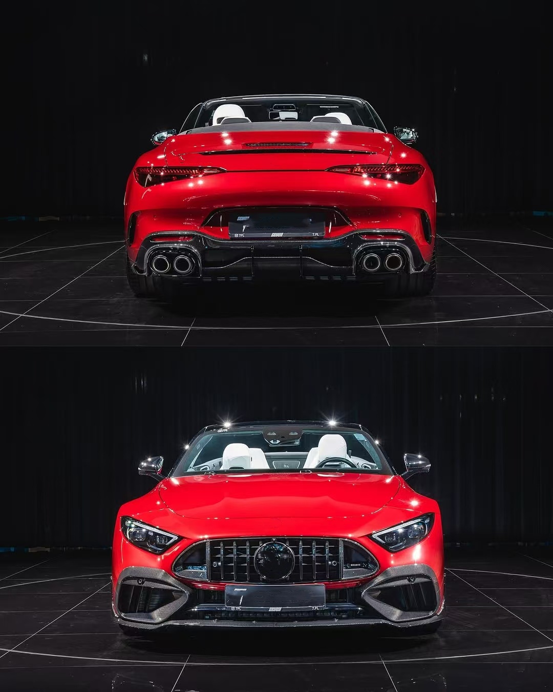 SL63 Mercedes Benz Sl Body Kit 2015 - 2016 BS Style Hood Spoiler Front Lip Diffuser