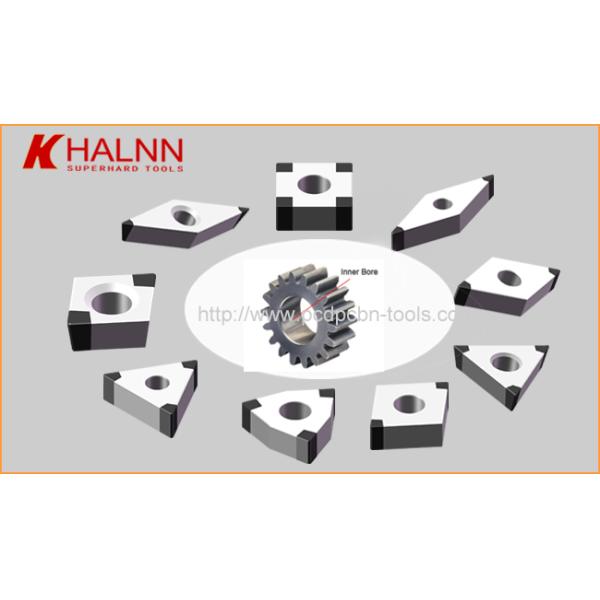 BN - H11 Brazed PCBN Inserts , Hard Turning Inserts Gear Wheel Steel Gears Inner Bore